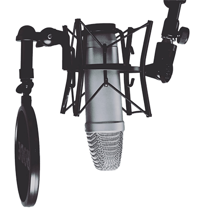 freelance voice over services header microphone